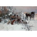 РЕПРОДУКЦИИ НА КАРТИНИ Ловци през зимата (1912)